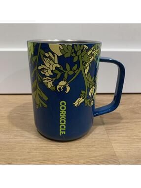 Corkcicle  Tumbler  12 Oz Floral  Blue Snd Green